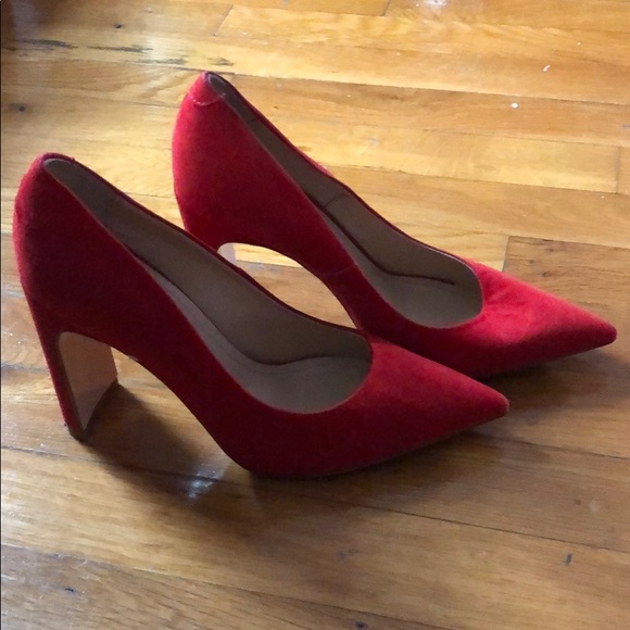 Napoleoni Italian High Heel Red Shoes - Picture 2 of 6